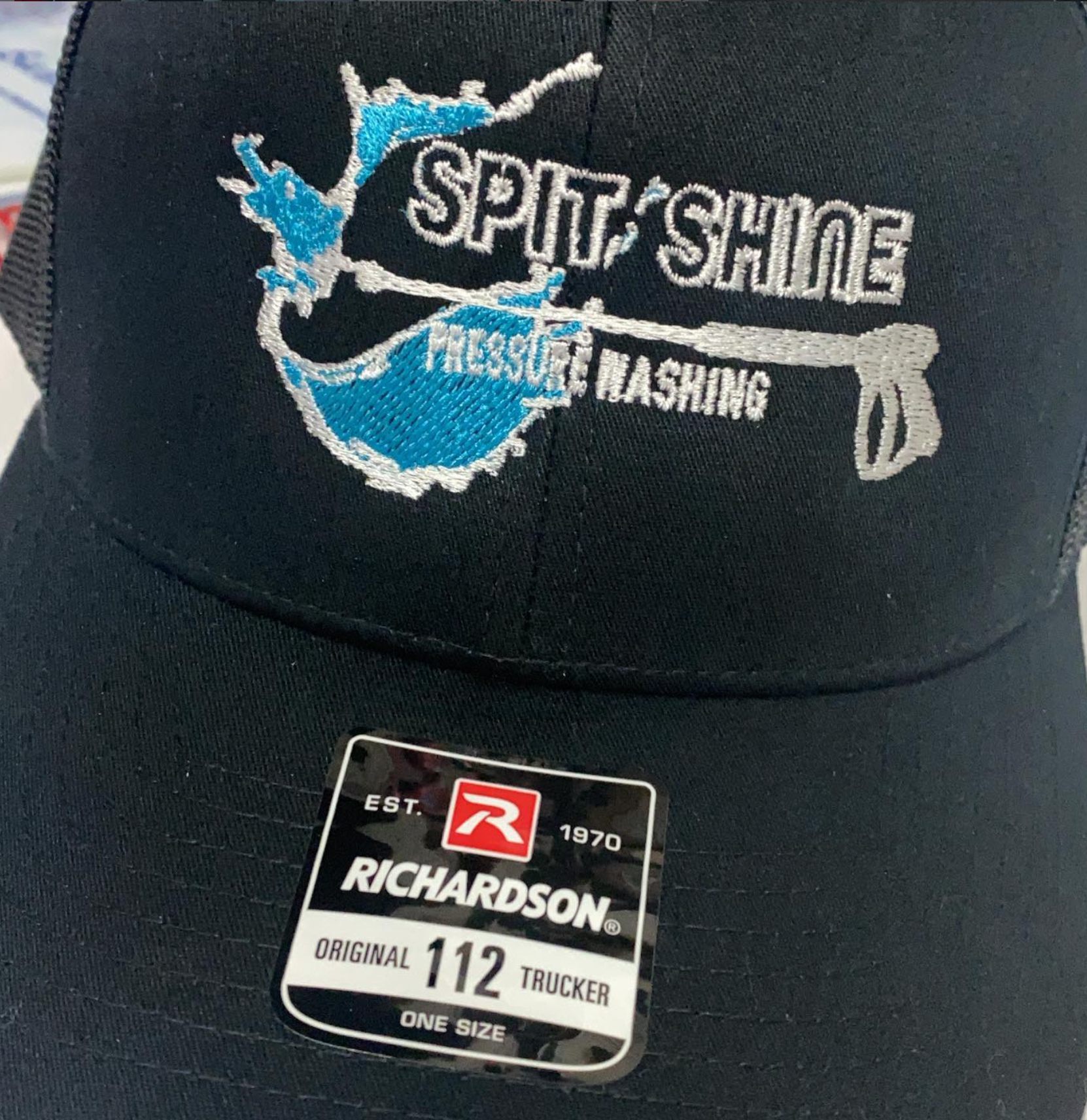 Spit Shine Pressure Washing embroidered Richardson trucker hat